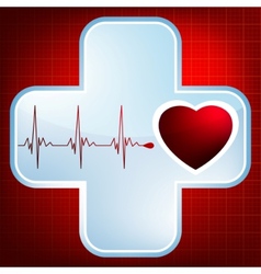 Heartbeat symbol vector image
