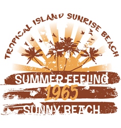 Tropical island vector image