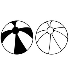 Simple black beach ball icon Simple black beach ball icon vector image