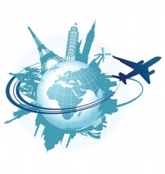 Travel background vector image