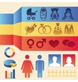 Infographics elements - man and woman vector image