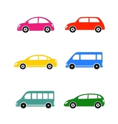 Set of colorful car vector image