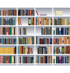 Modern bookshelf vector image