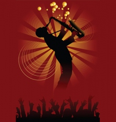 Magic saxophone vector image