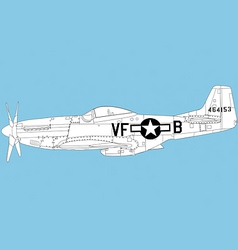 P 51 mustang P 51 mustang vector image