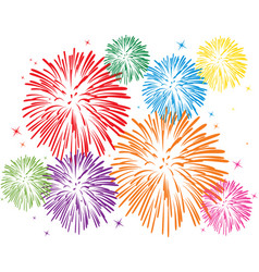 Colorful fireworks vector image