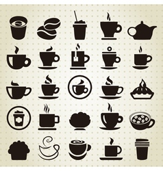 Coffee icons vector image