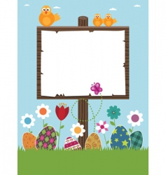 Easter sign post vector image
