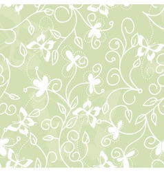 Floral pattern with butterflies vector image