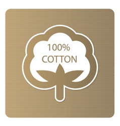 Cotton label vector image
