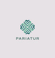 Abstract elegant heart flower logotype universal vector image