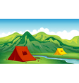 A camping site vector image