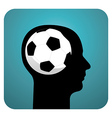 Soccer ball brains vector image