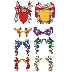 Shields emblems vector image