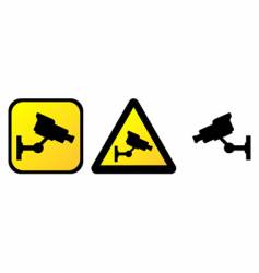 Surveillance camera sign vector image