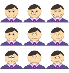 Cartoon faces vector image