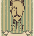 Retro mustache man vector image