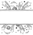 Doodle pop label horizontal vector image