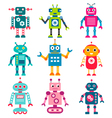 Robots set vector image