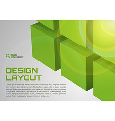 Cube design green vector image