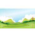 Golf course vector image