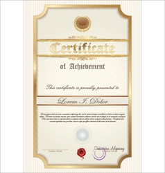 Certificate template vector image