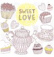 Sweet love card vector image