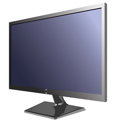 LCD monitor vector image