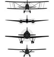 Silhouettes of military aircrew vector image