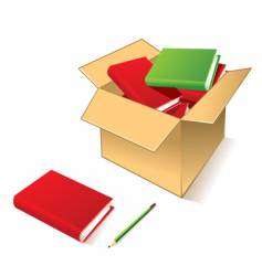 Box with books vector image