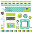 Baby shower design elements vector image