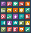 Security icons- flat design vector image