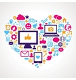 Social media concept vector image