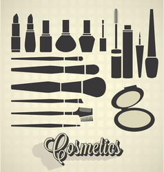 Cosmetics Silhouettes vector image