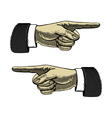 Hand with pointing finger left and right vector image