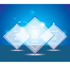 Glass transparent web box vector image