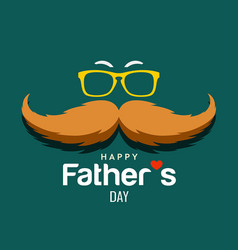 happy father day brown mustache design vector image