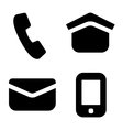 Contact information signs vector image