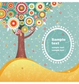 Abstract tree with flowers vector image