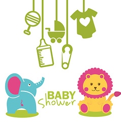 Baby shower design vector image