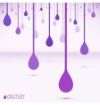 Violet flat water drops vector image