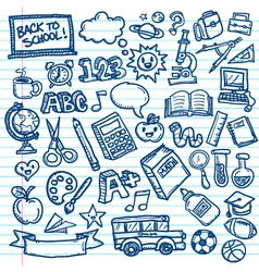 Back to School Freehand Doodles vector image