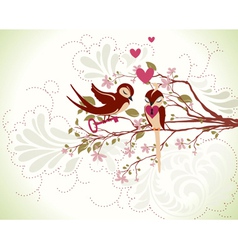 Love birds vector image