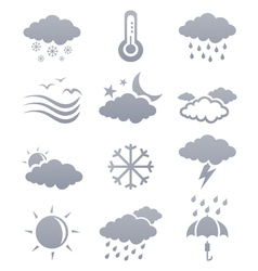 Weather icons vector image
