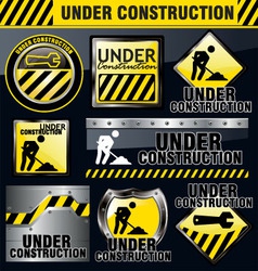 Under construction sign vector image