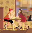 Yellow cafe vector image