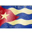 Cuba grunge flag vector image