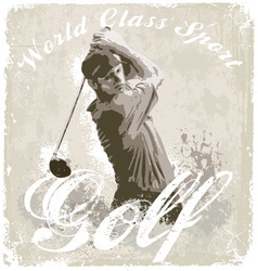 Golf world class vector image