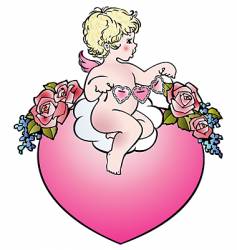 Cartoon cupid vector image