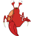Red crab cartoon vector image